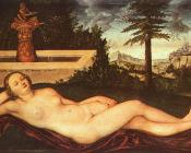 Reclining River Nymph at the Fountain - 大卢卡斯·克拉纳赫